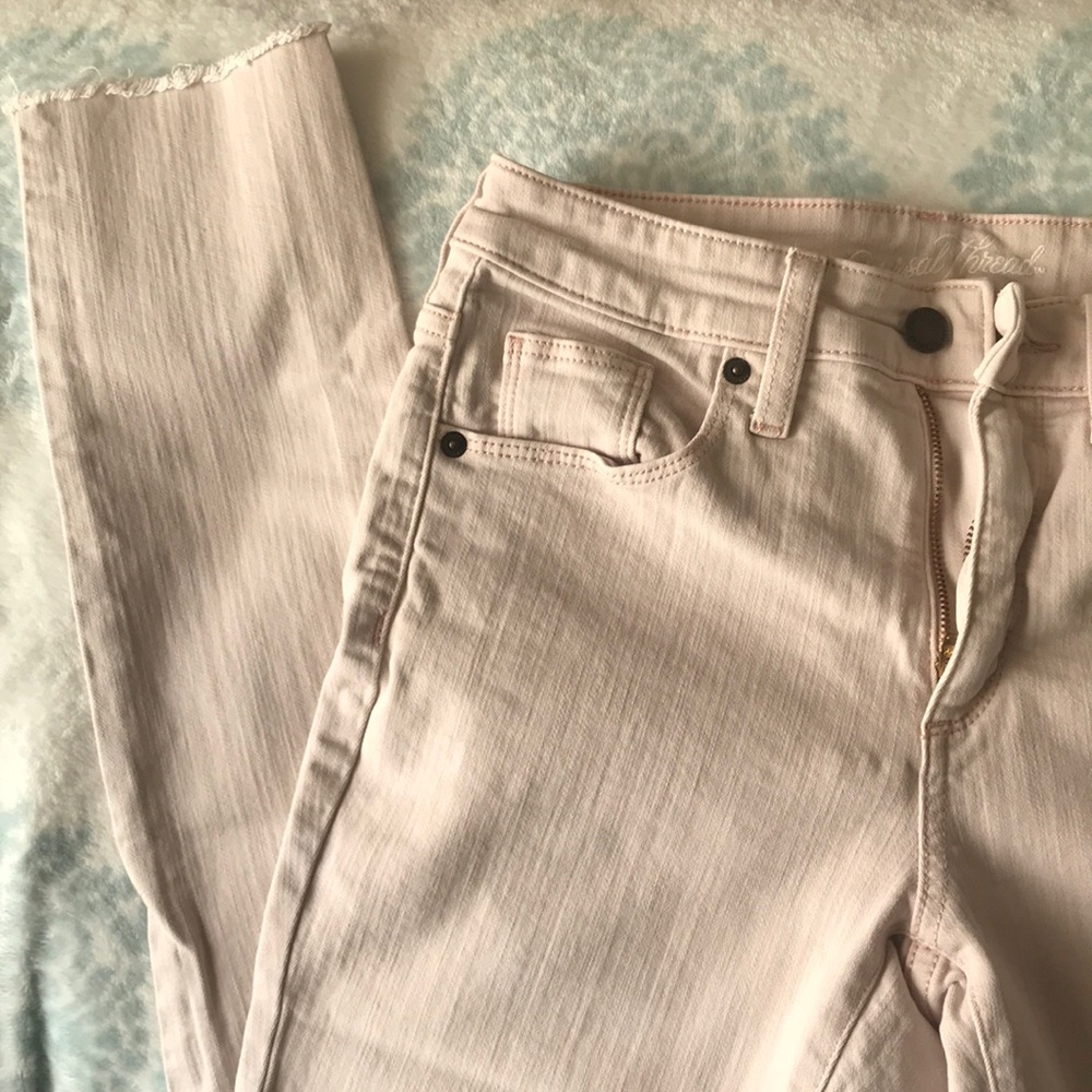 Universal Thread Raw Hem Pink Skinny Jeans